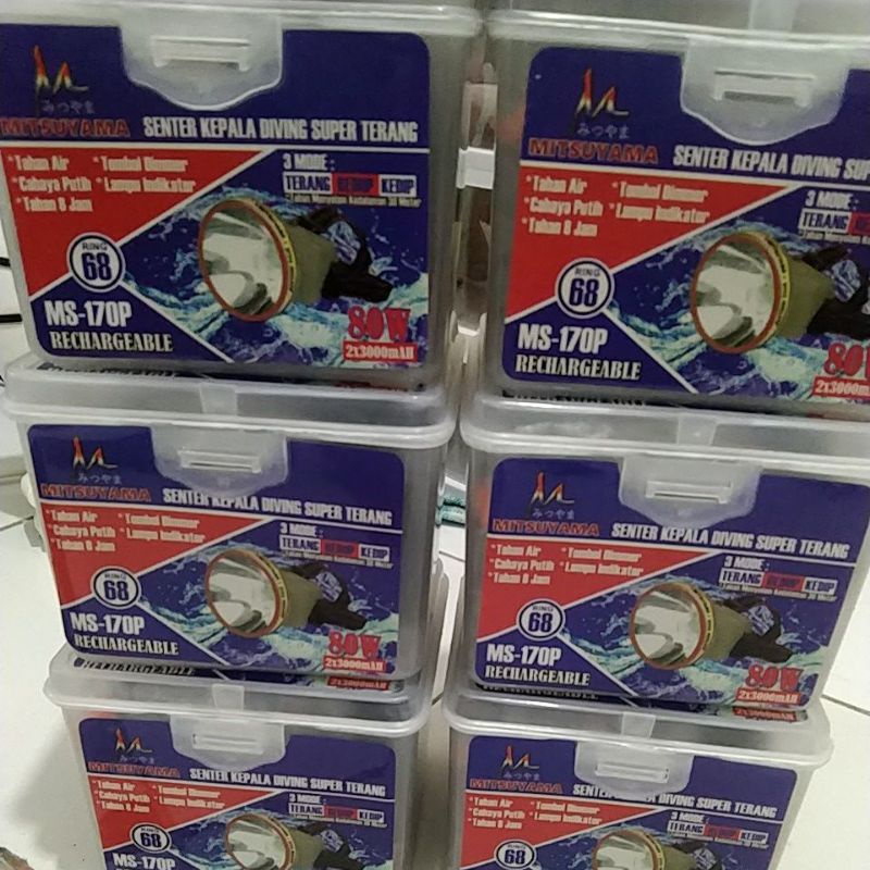 SENTER KEPALA100WATT  80 WATT diving /selam  MITSUYAMA