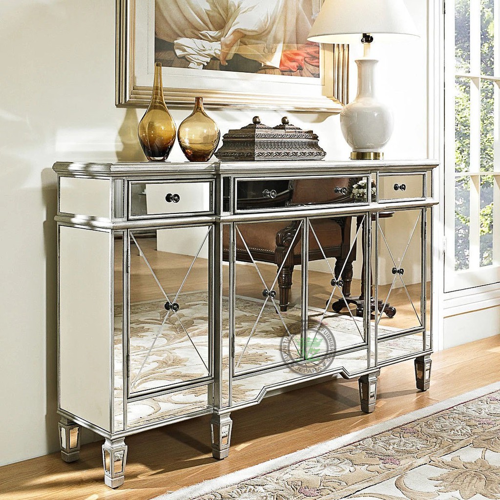 Bufet Kaca Cermin - Meja Tv - NZ Furniture