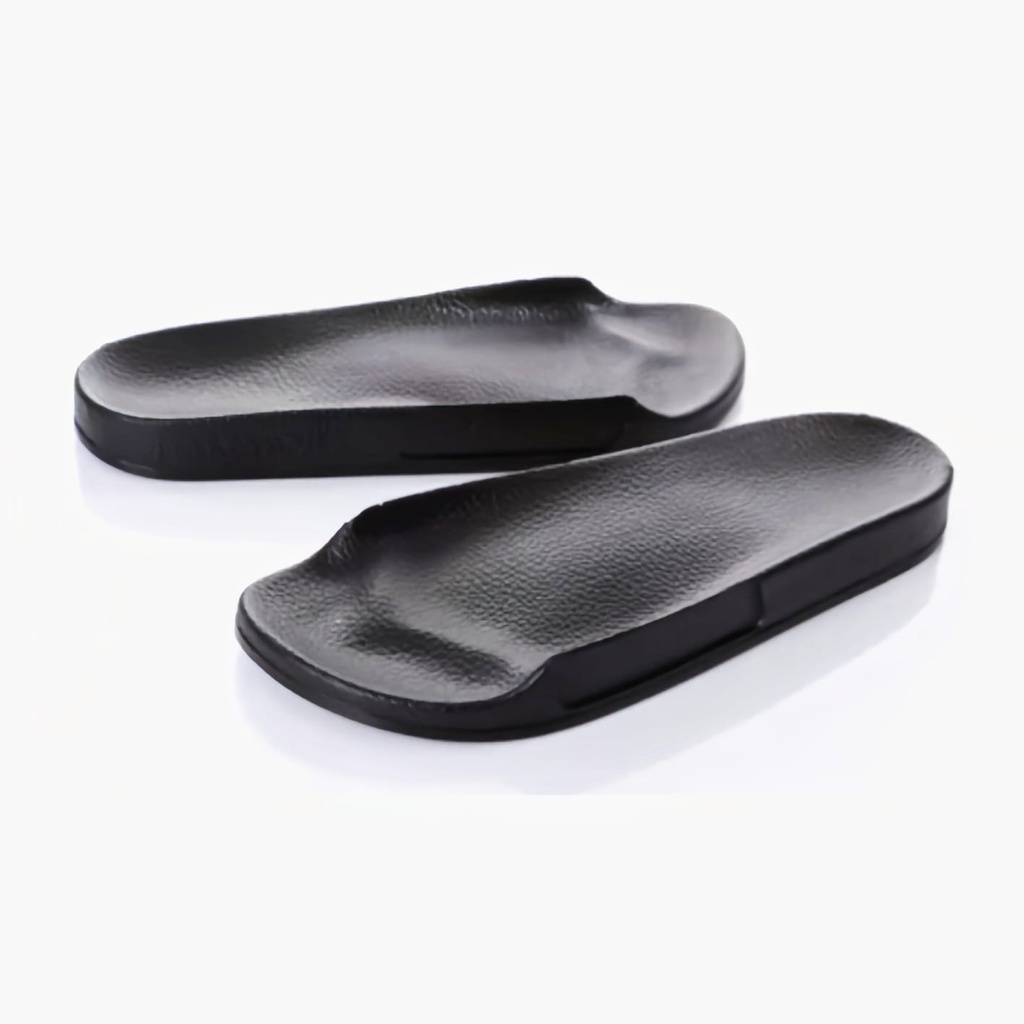 Sandal Slide Selop Karet Pria Thostee Phylon Hitam Polos Aio