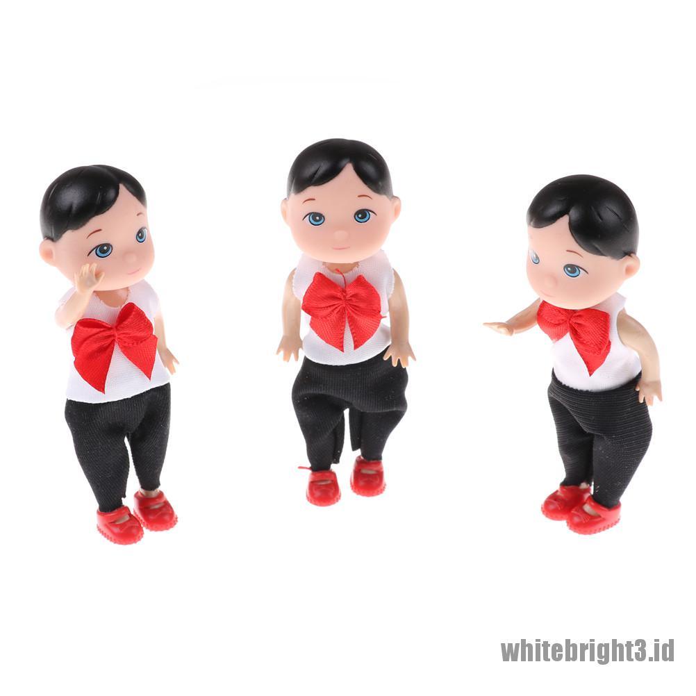 (white3) Mainan Boneka Barbie baby boy Ukuran 10cm