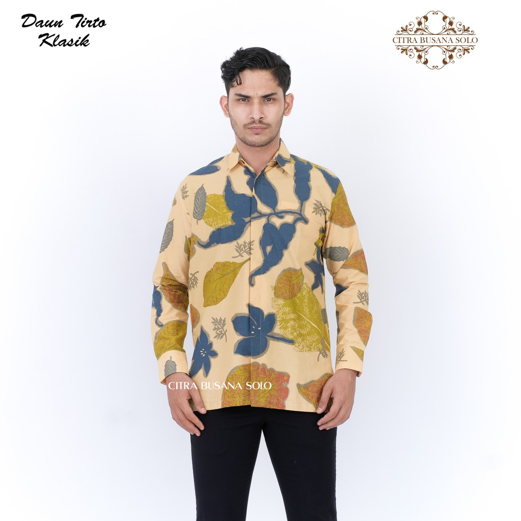 DAUN TIRTO KLASIK Kemeja Batik Pria Full Furing Regular Fit Bahan Katun Primisima