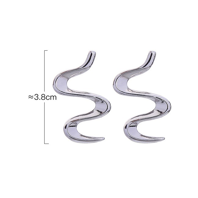 LRC Anting Tusuk Fashion Geometric Twisted Earrings f94123