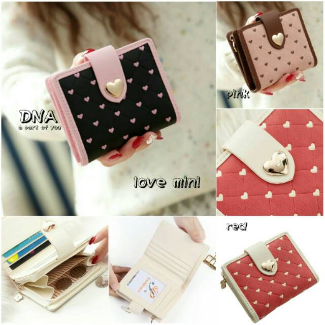 Dompet lipat murah/dompet love mini