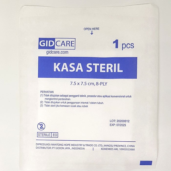 kasa sterile 7,5 x 7,5 cm gidcare