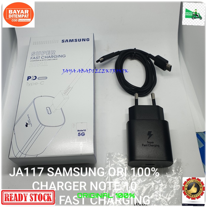J117 SAMSUNG ORIGINAL 3A ADAPTOR 25 WATT CAS FAST CHARGING USB TYPE C TIPE C CHARGER CHARGE FLASH TR