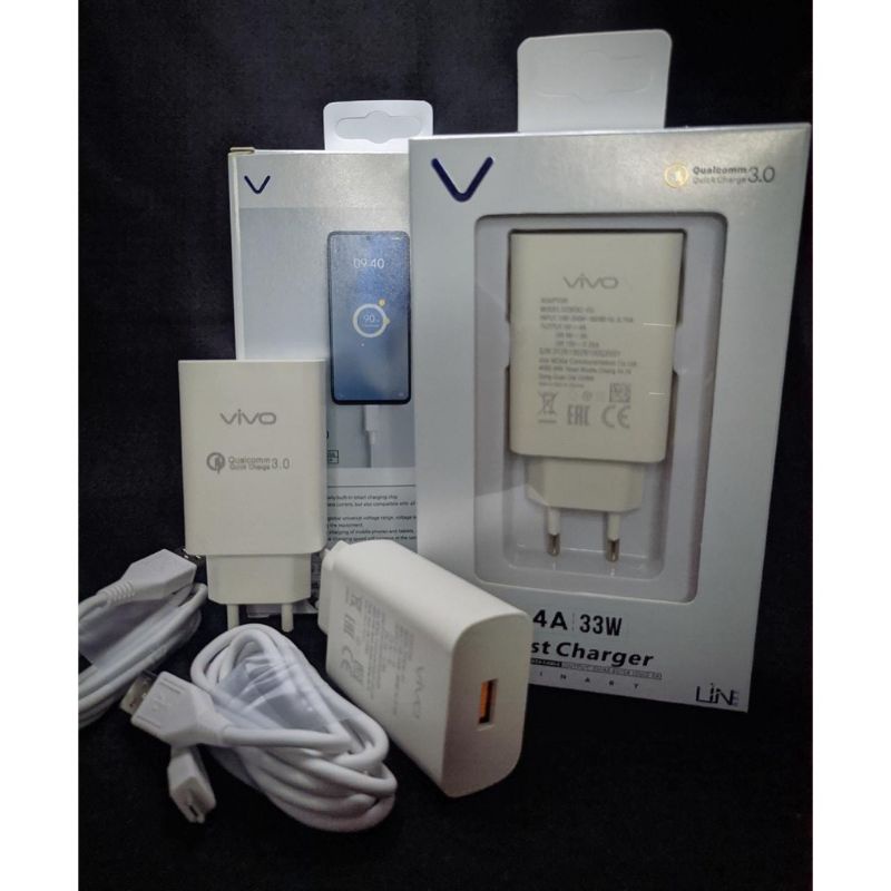 CHARGER VIVO ORIGINAL 100% 4.A Suport Fast Charging. MICRO USB :  Vivo V11 , V15 , Y17 , Y19 , vivo 