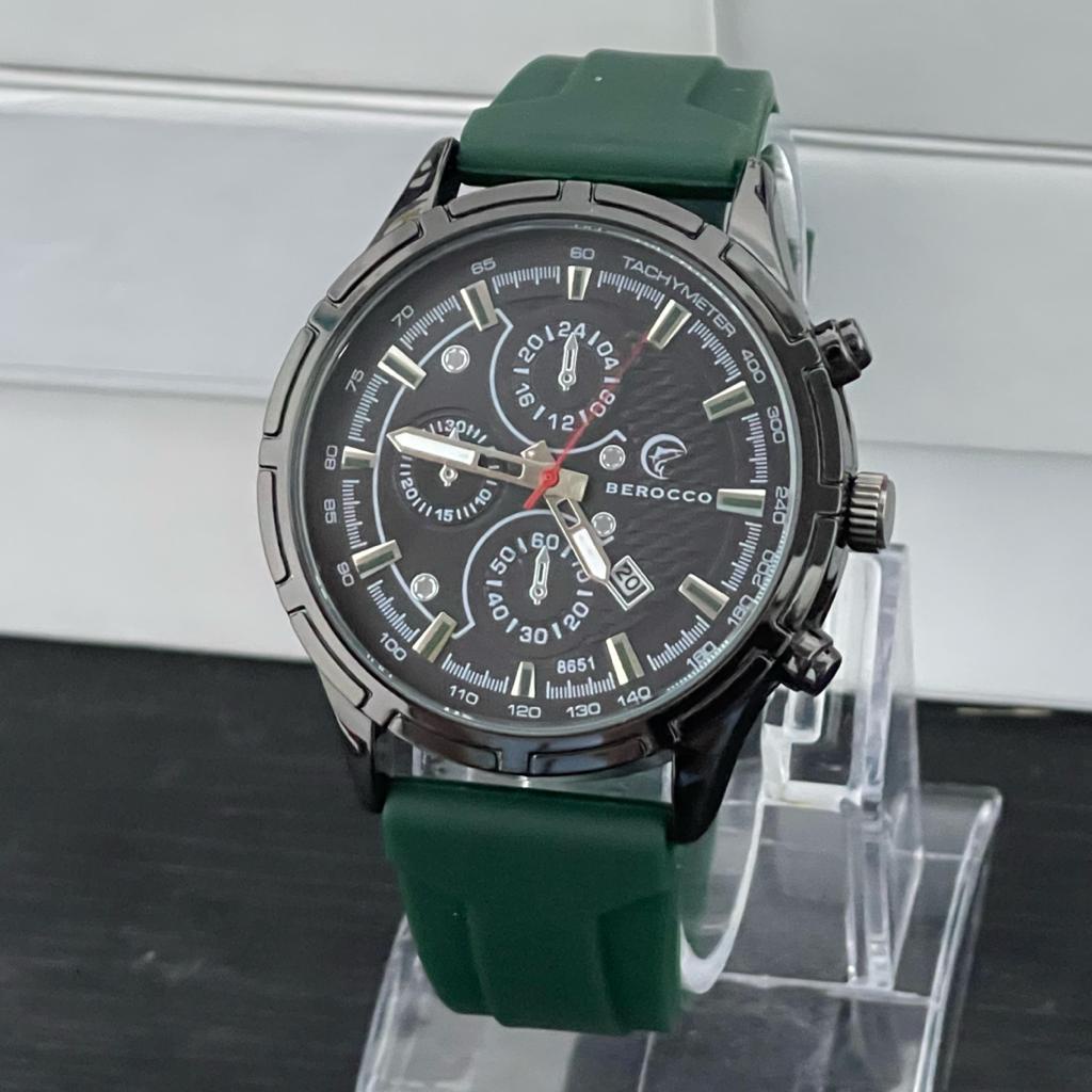 (SS) JAM TANGAN PRIA KEREN STRAP RUBBER BEROCCO BC-8651