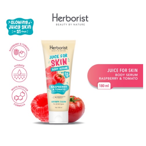 Herborist Body Serum Juice For Skin - 180ml-BODY SERUM Raspbery