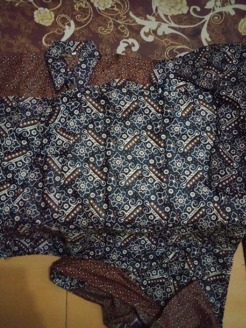 Batik Couple Keluarga Sania Ruffle Ori Ndoro Jowi Dnt Mataram