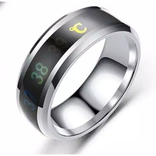 COD !!Cincin Titanium Pria Wanita Cek Suhu Anti Karat terlaris