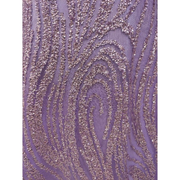 Kain Tile Brokat Kristal Motif Akar D#1876 No 54 Lilac