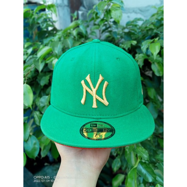 Topi snapback new era mlb ny hijau second