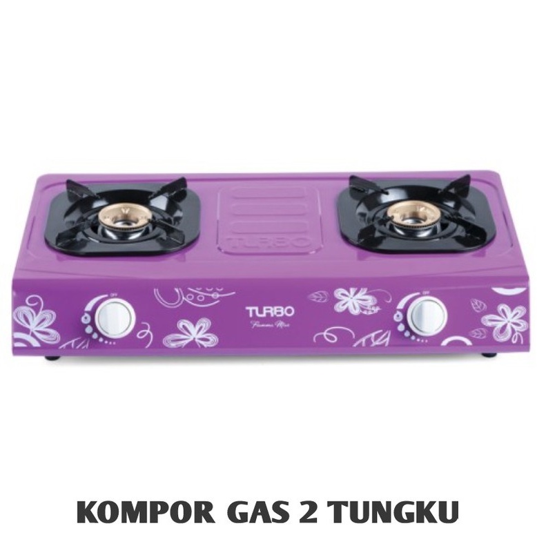 KOMPOR GAS 2 TUNGKU TURBO GS2077 - PURPLE UNGU