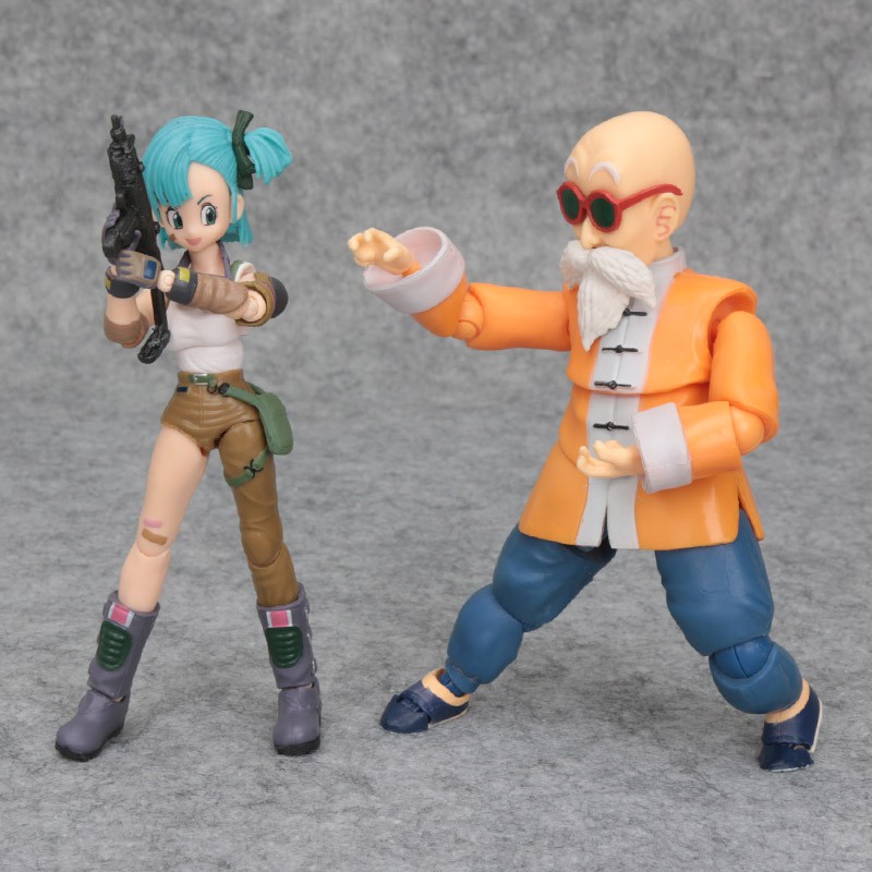 Import Dragon Ball Z SHF Master Roshi Bulma Mestre Kame PVC Toy Dragon Ball Action Figure doll