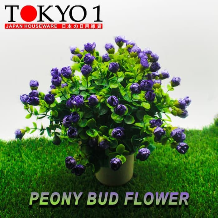 Tokyo1 Bunga plastik Peony Bud Flower (001544)-2