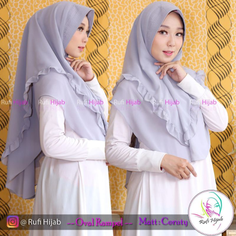 KIMAR OVAL STANDAR REMPEL/HIJAB OVAL 2 LAYAR STANDAR REMPEL/KERUDUNG OVAL STANDAR REMPEL