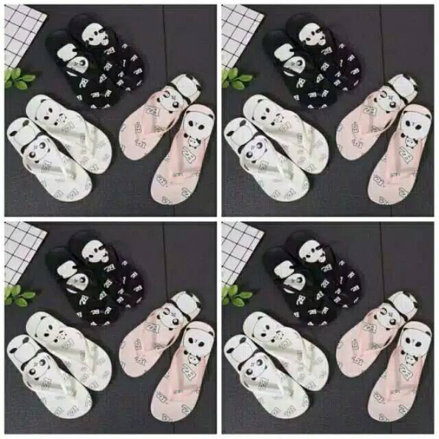 SANDAL JEPIT WANITA MOTIF PANDA