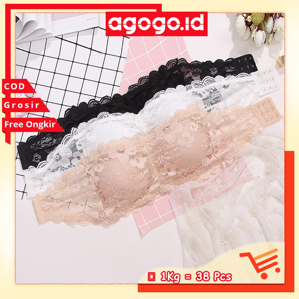 AGG-72 Bra Kemben Bandeau Sexy Tanpa Tali Bahan Lace Murah