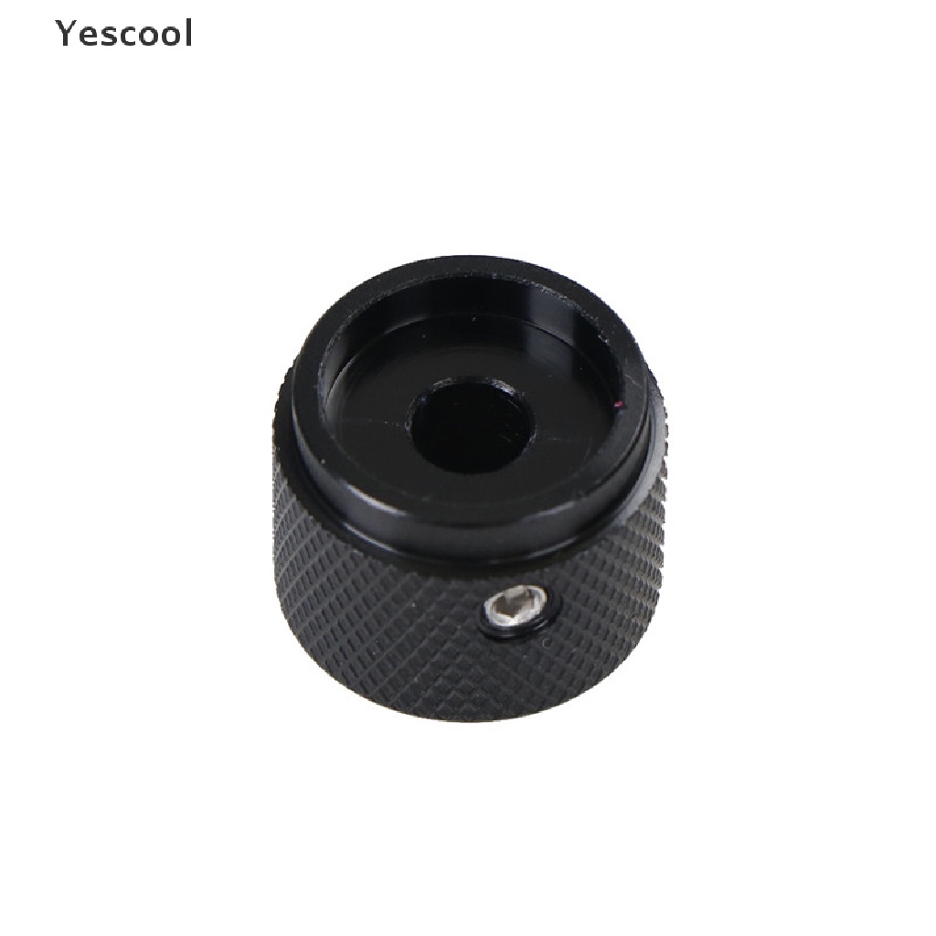 Yescool Kenop Potentiometer Putar Bahan Aluminum Warna Hitam Diameter 20mm x 15.5mm