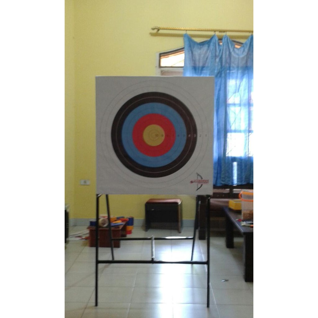 Bantalan Target Busur Panahan 80cm dan Papan Stand Besi