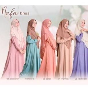 Nafa Dress Gamis Toyobo Katun Lembut Tidak Mudah Kusut