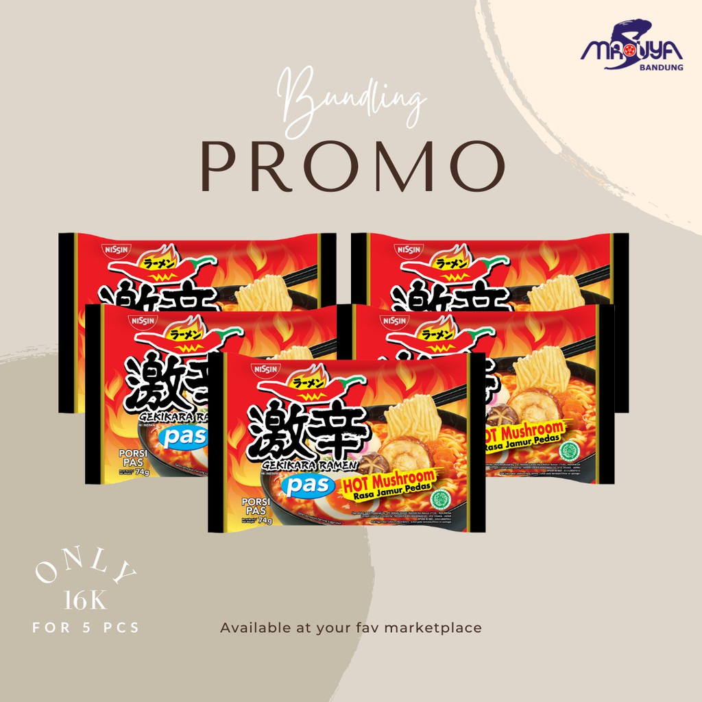 

Nissin Gekikara Ramen (5 pcs) PAS HOT MUSHROOM 74 gr