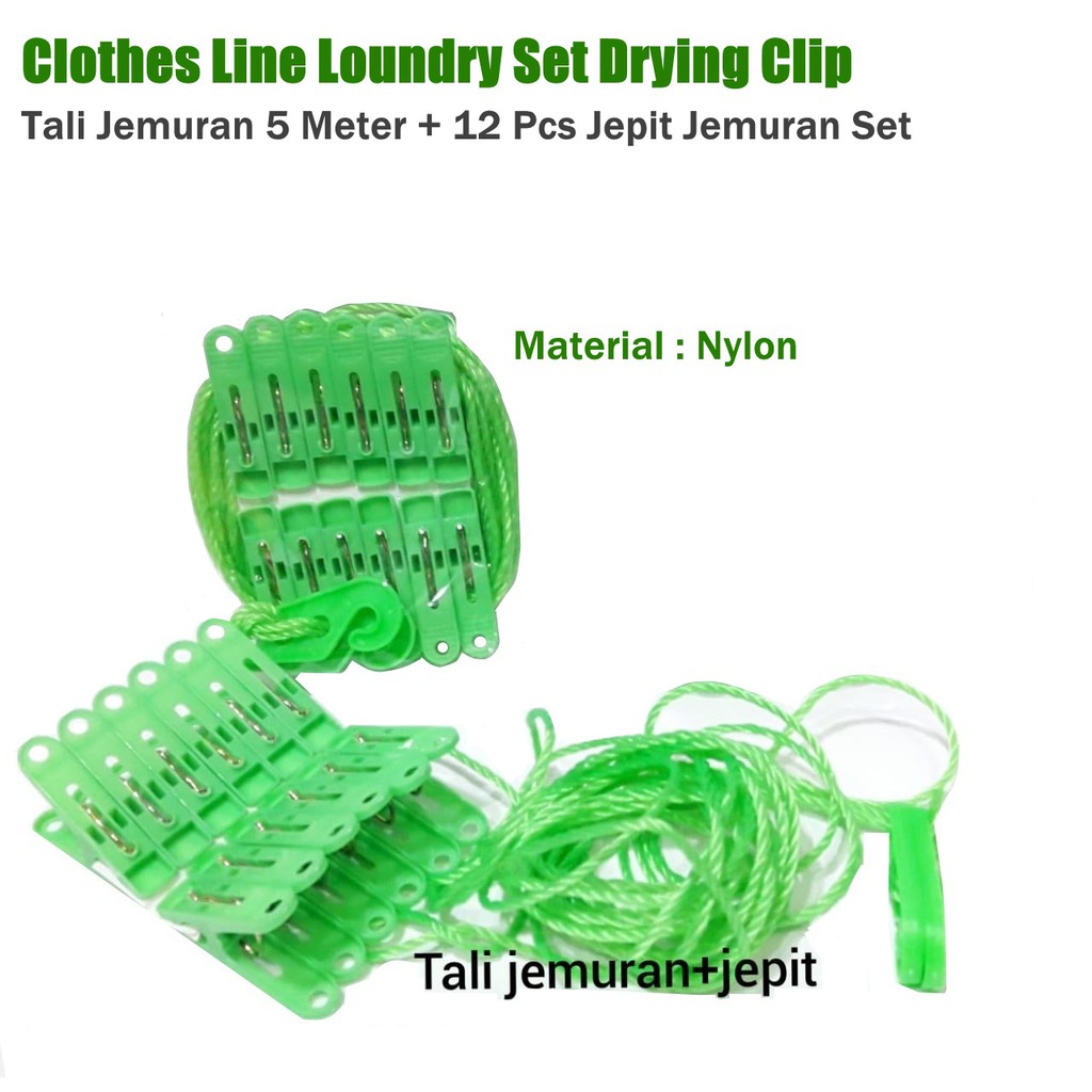 Tali Jemuran 5 Meter Set 12 Pcs Jepit Jemuran Shopee Tali Jemuran 5 Meter Set 12 Pcs Jepit Jemuran Shopee