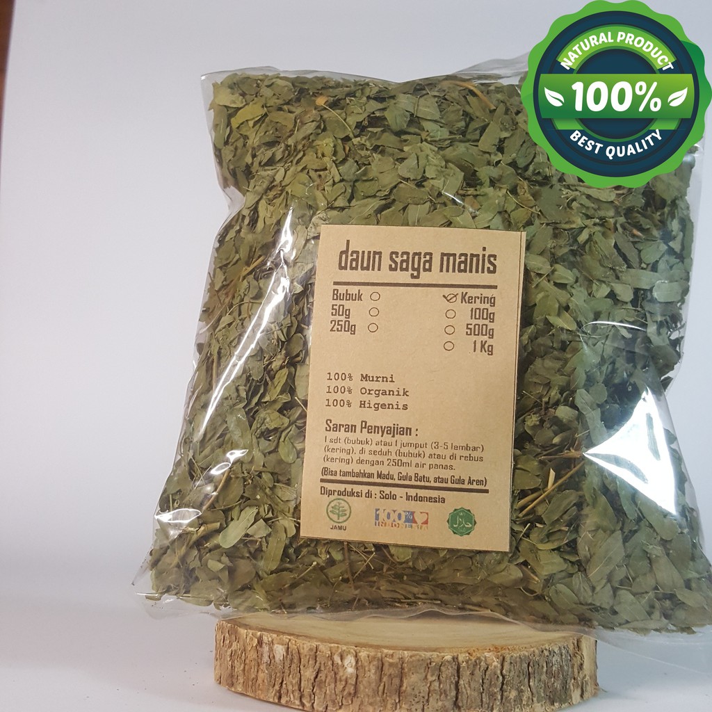 

DAUN SAGA MANIS KERING 100 GRAM - Abrus Precatorius - MURNI - JS