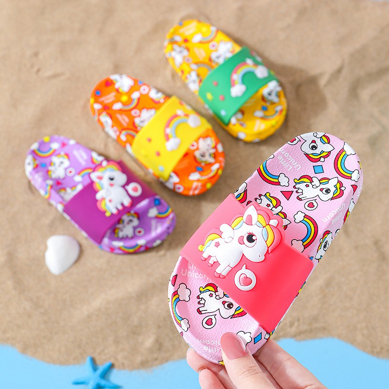 plazababyku LITTLE UNICORN Sandal Anak Selop Karet Import Berkualitas 2-8 Tahun