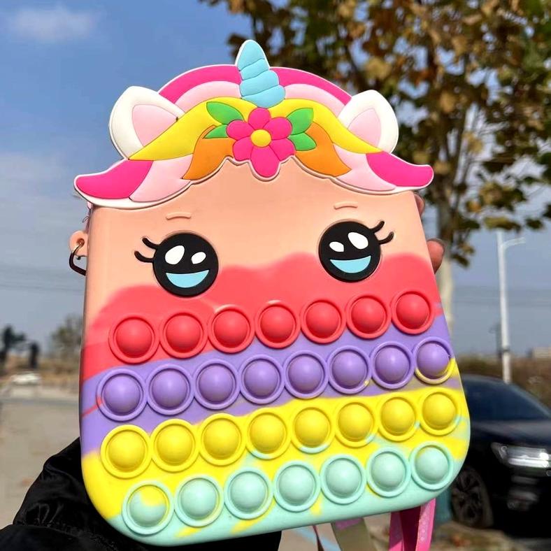 Tas Anak Pop It Unicorn Fashion Ukuran Besar