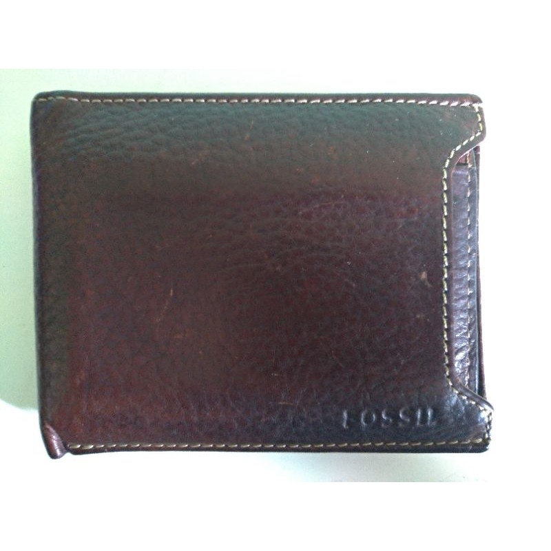 Fossil Wallet sliding 2 in 1 - Dompet Fossil kulit asli plus box dan tag