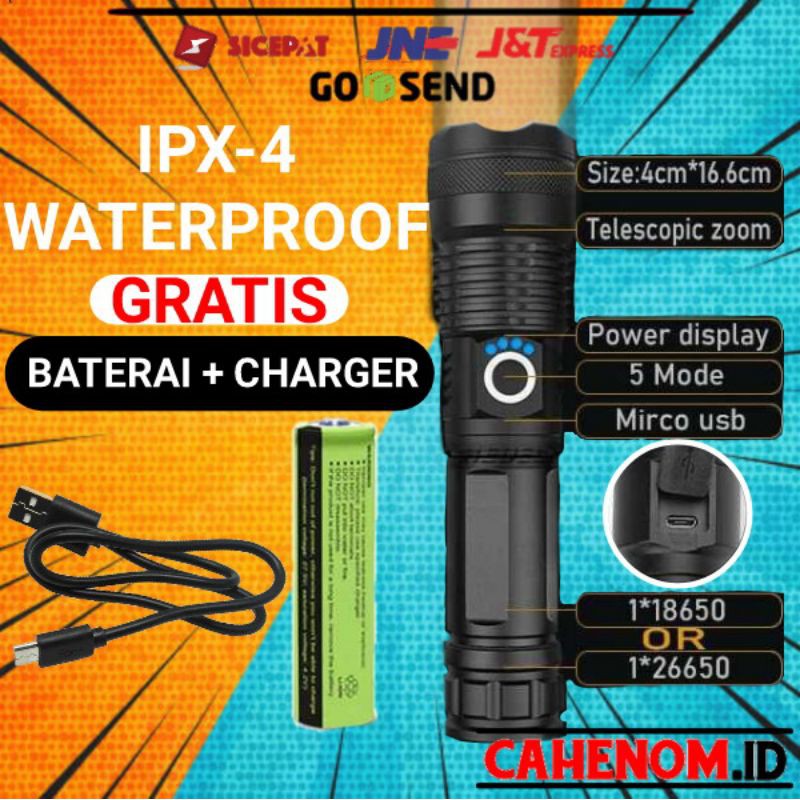Senter LED Super Terang Waterproof