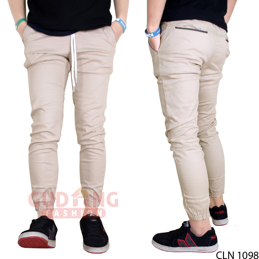 Celana Jogger Polos Pria Casual Panjang - CLN 1098