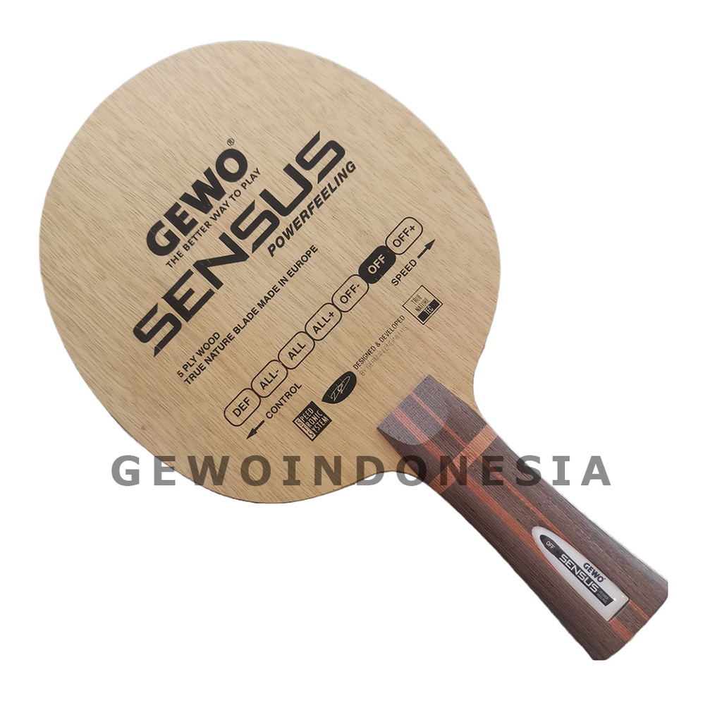 GEWO Sensus Powerfeeling - Kayu Pingpong Blade Tenis Meja Bet Bat Offensive
