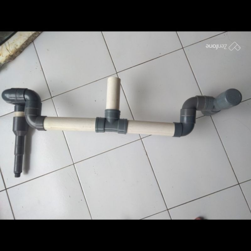 pipa mushroom fullset untuk aquarium filter samping (preorder)