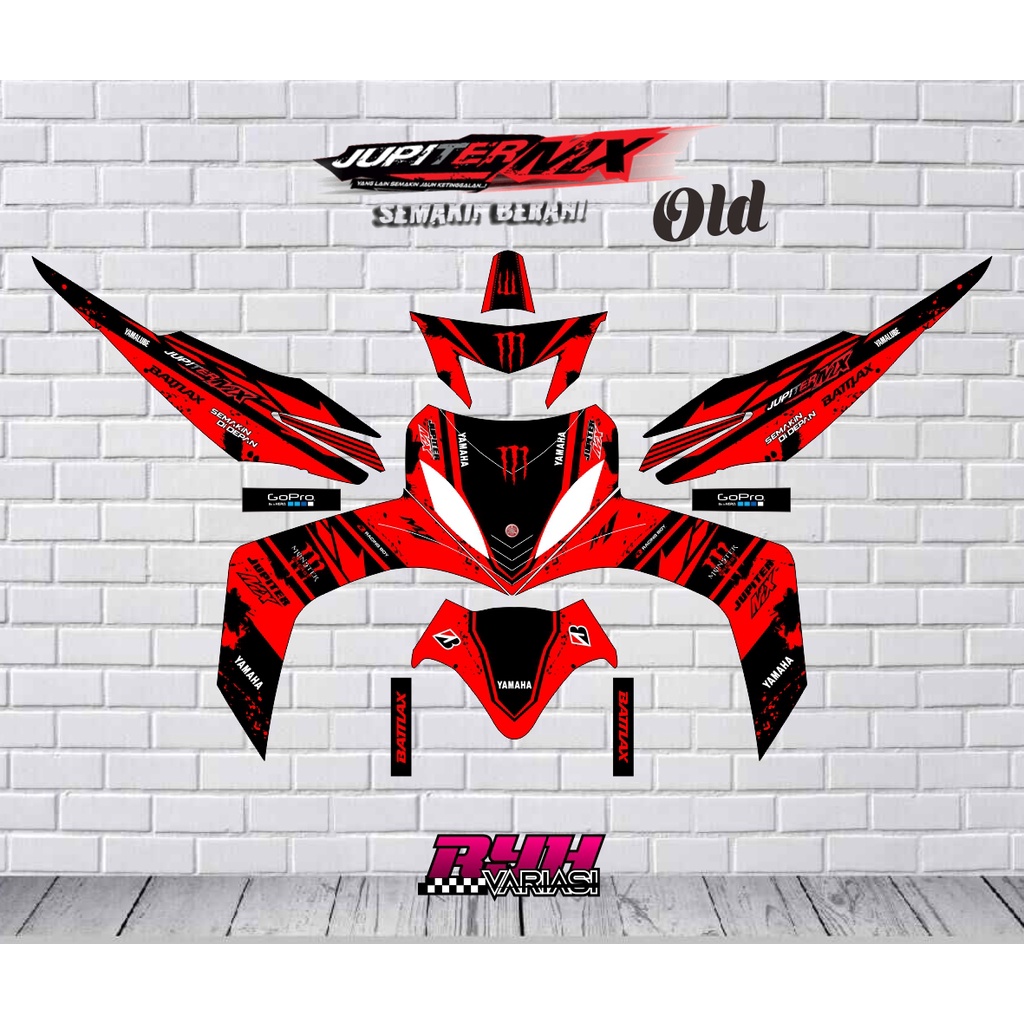 STIKER DECAL PULL BODY MX OLD PREMIUM QUALITY MONSTER ENERGY