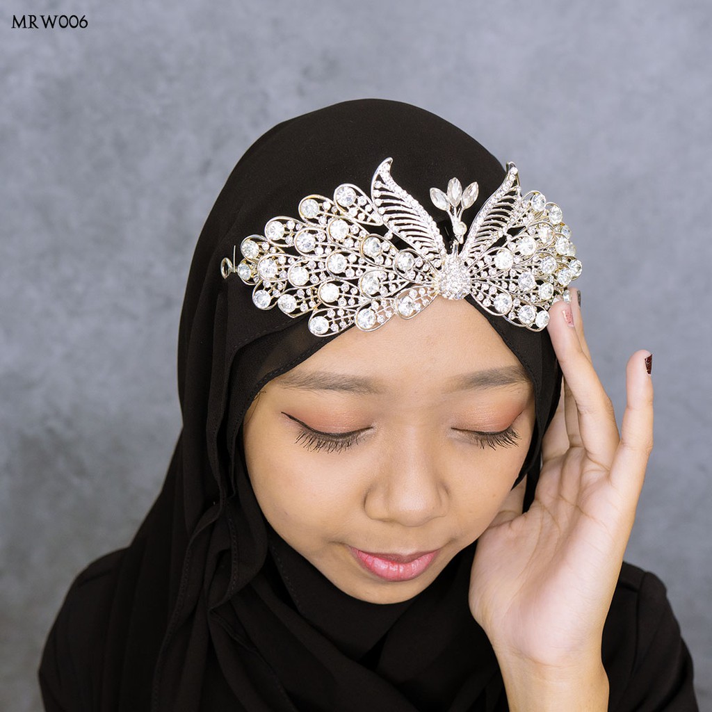 [STOCK TERBATAS] TIARA MAHKOTA PENGANTIN PESTA AKSESORIS WANITA MRW006