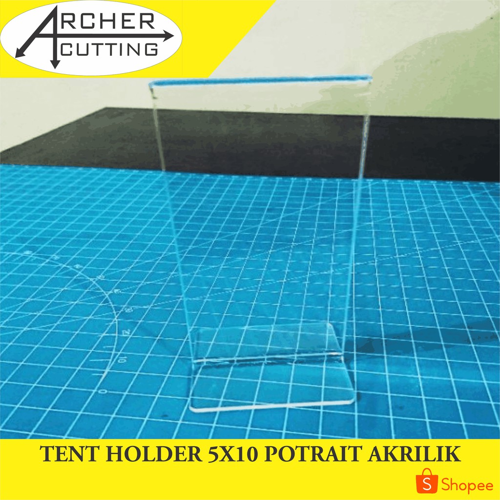 tempat kartu nama / tempat kartu bisnis / nomor meja / tent holder 5x10 akrilik