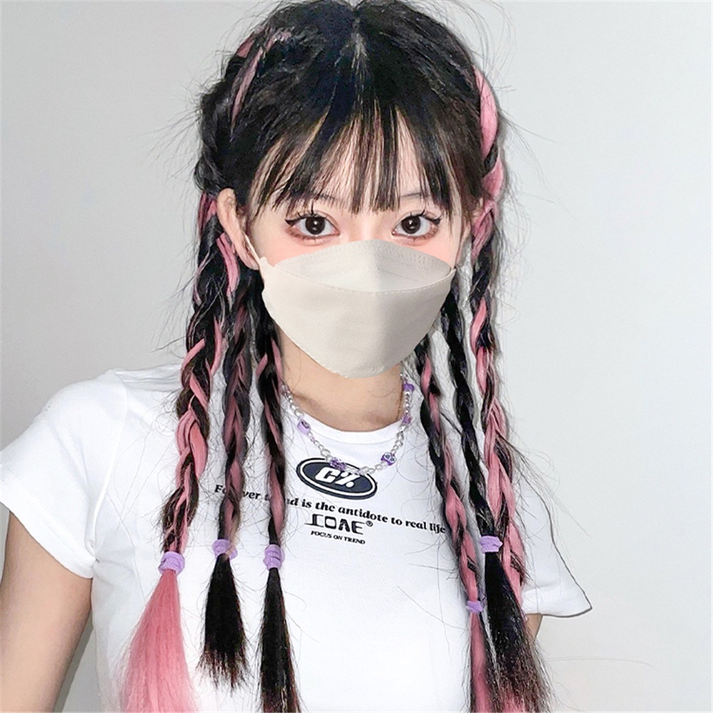 【COD Tangding】Rambut Palsu Ekor Kuda Warna-Warni Untuk Wanita