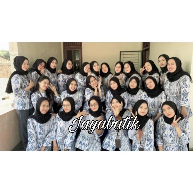 tey-17 Batik wanita ASJ SA HRB026 Kenongo Kemeja Tosca Pendek