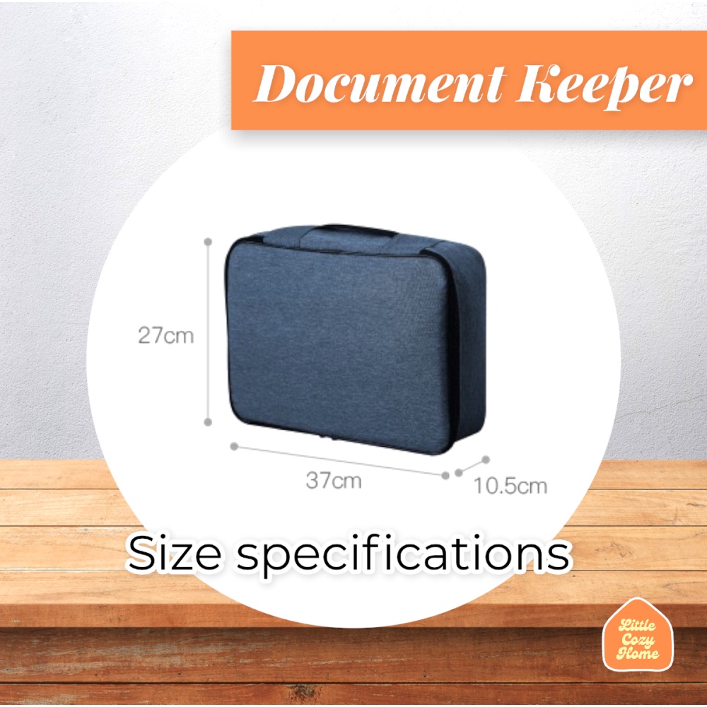 Tas Penyimpanan Dokumen Bergembok Tiga Susun / Document Keeper / Document Storage Bag / Tas Dokumen Penting / Tas Anti Air