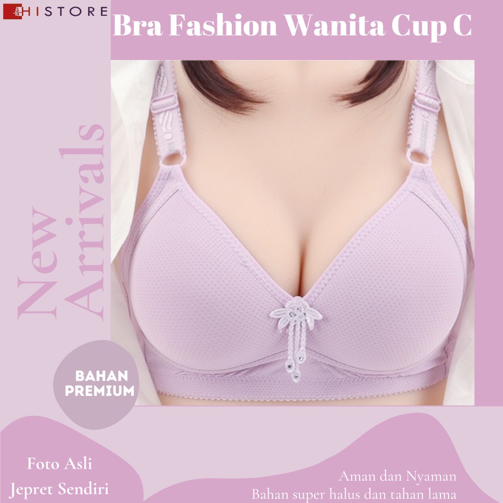 [HI] Bra BH JUMBO CUP C Fashion Wanita Bra wanita Premium Busa Tipis Tanpa Kawat Sangat Nyaman E200