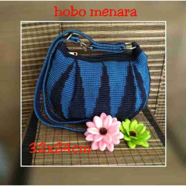 Tas rajut hobo menara