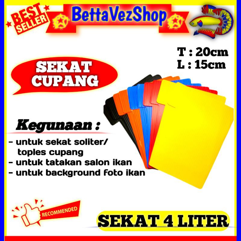 SEKAT SOLITER TOPLES 4 LITER 15X20CM UNTUK IKAN CUPANG MULTIFUNGSI