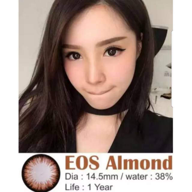 ORIGINAL EOS Almond  Warna  Brown Choco Gray Grey Soflens 