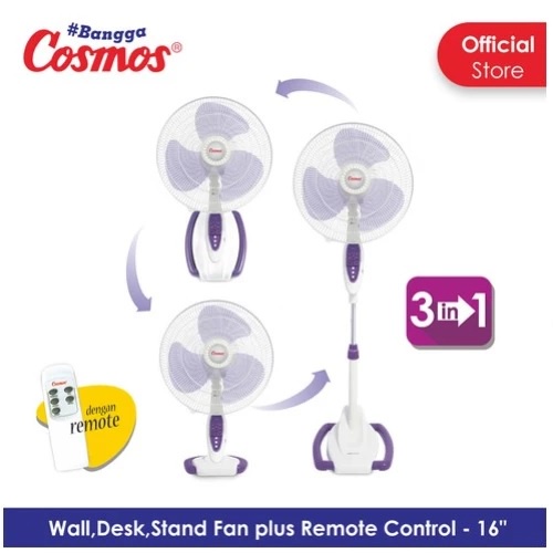 Cosmos SO 88 R Kipas Angin Remote standing wall 16 inch 3in1  Cosmos SO88R