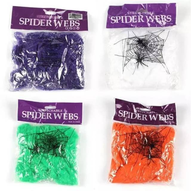 Spider web sarang jaring laba laba Halloween decoration