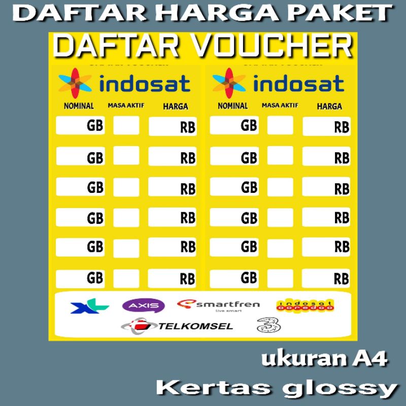 

DAFTAR HARGA PRUDUK PAKET DATA KONTER DAN PHONCEL L5