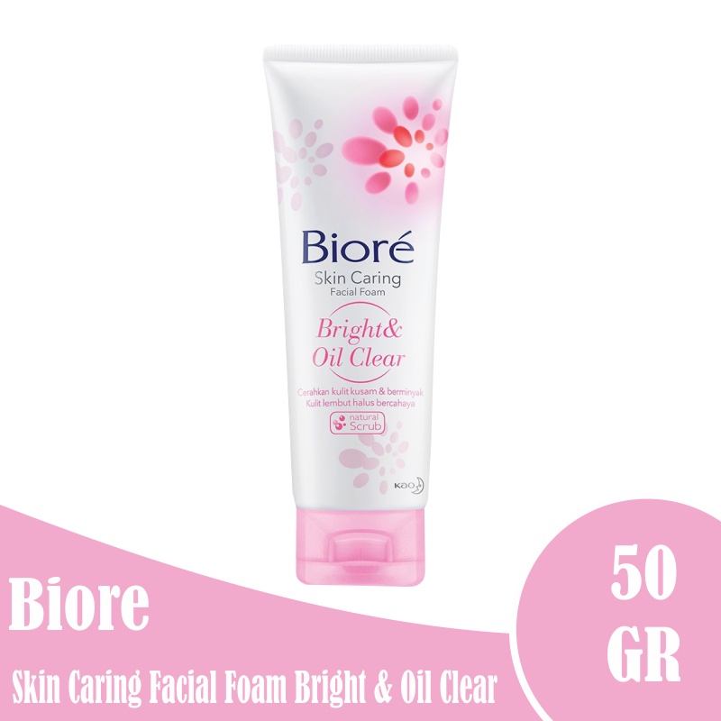 Biore Skin Caring Facial Foam Bright &amp; Oil Clear 50gr / 100 gr