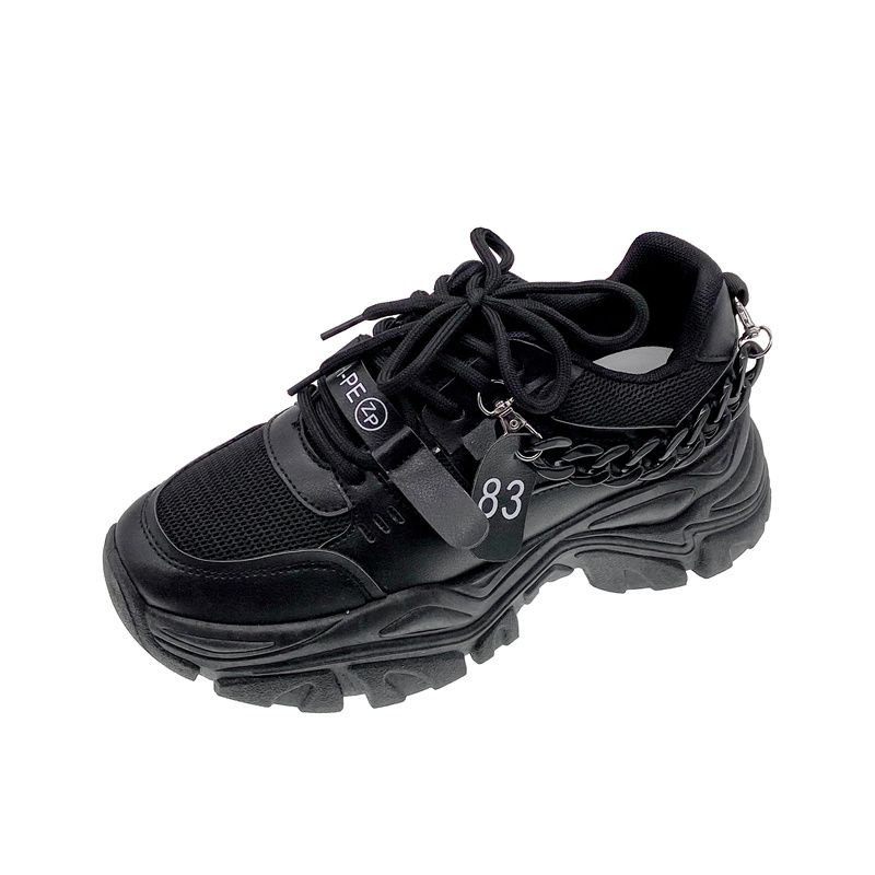 [GROSIR][COD] SEVEN_DAY SEPATU SNEAKERS PUTIH WANITA KOREA IMPORT SPORT SHOES HITAM H-921